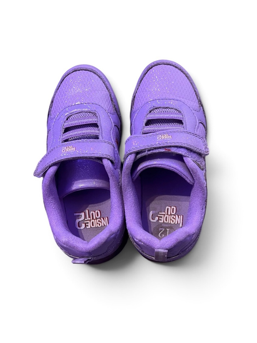 Kids Purple Hook-and-Loop Sneakers